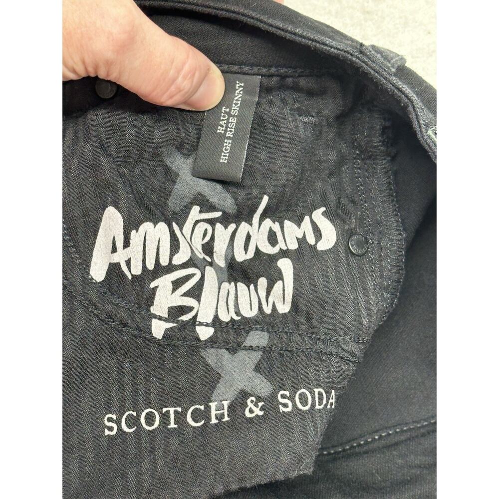 SCOTCH & SODA Womens Size 26 32 Amsterdam Haut High Rise Skinny Black - Picture 5 of 12